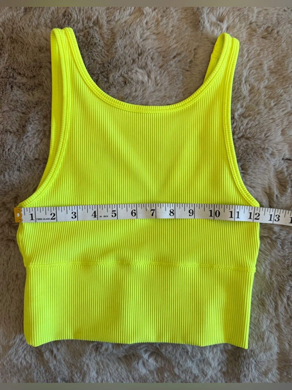 Lululemon Women’s Neon Yellow Ribbed Power Pivot Tank - Size 4 - Picture 5 of 5
